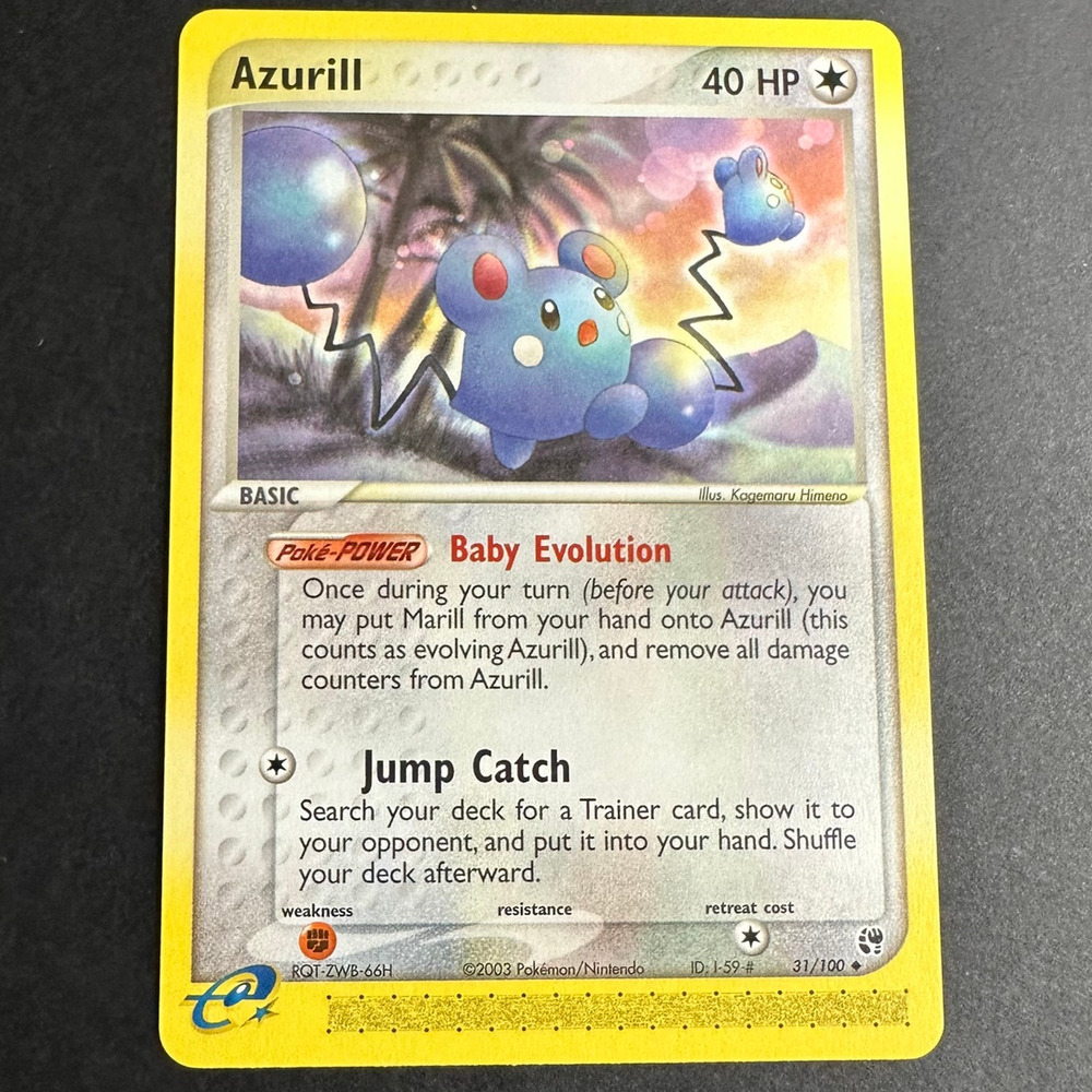 Pokemon TCG Azurill EX Sandstorm 31/100 Uncommon Normal Near Mint